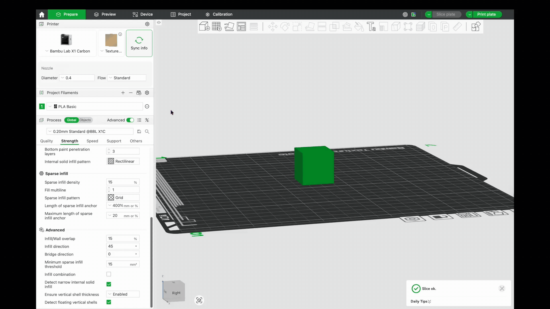 Animated demonstration of optimizing multi-colour prints using the same material.