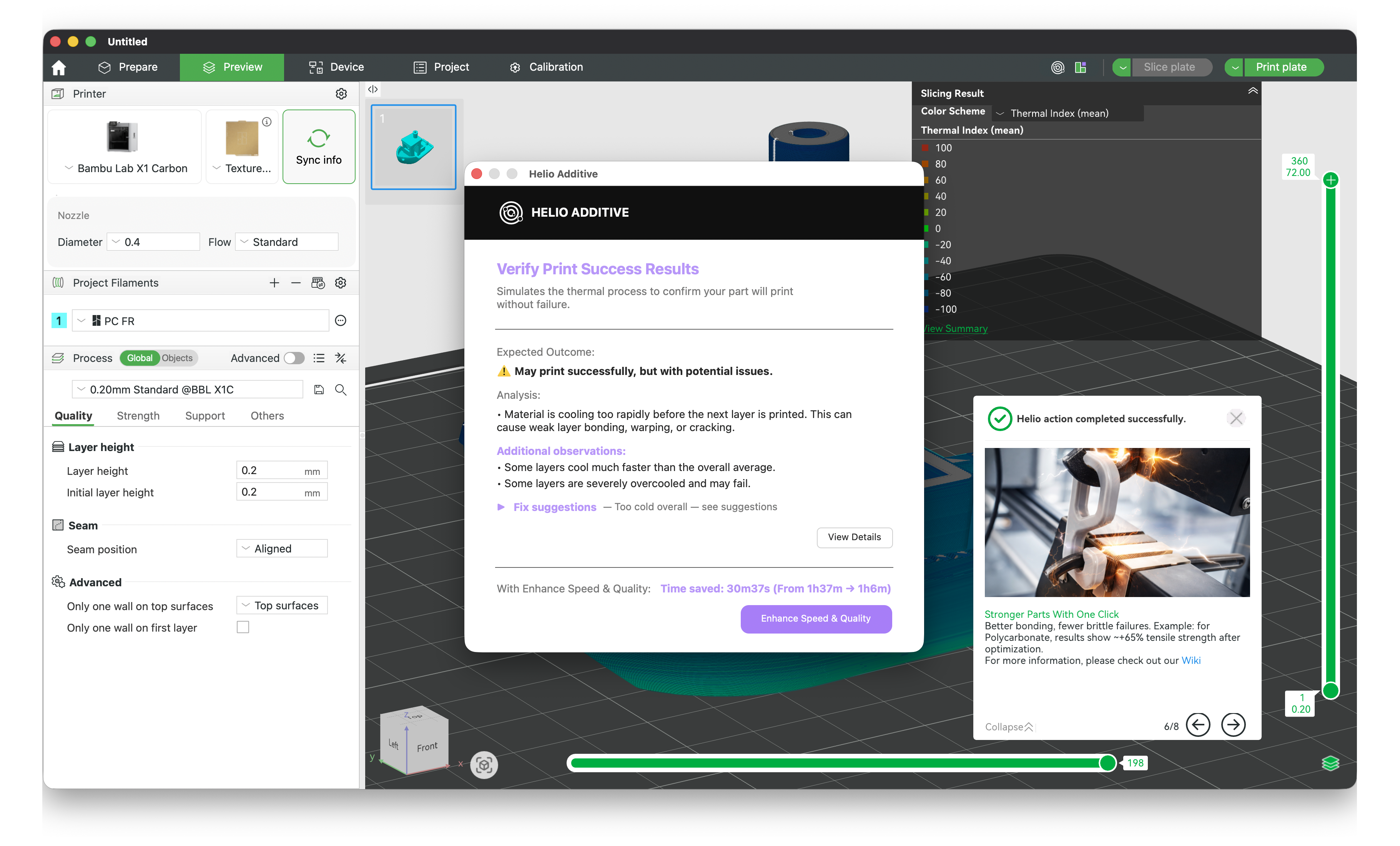Assess report screenshot showing a clear pass/risk verdict and recommended fixes.